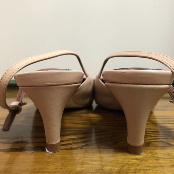Cole Haan Leather Slingbacks Nude Heels sz 7.5B - Picture 4 of 14